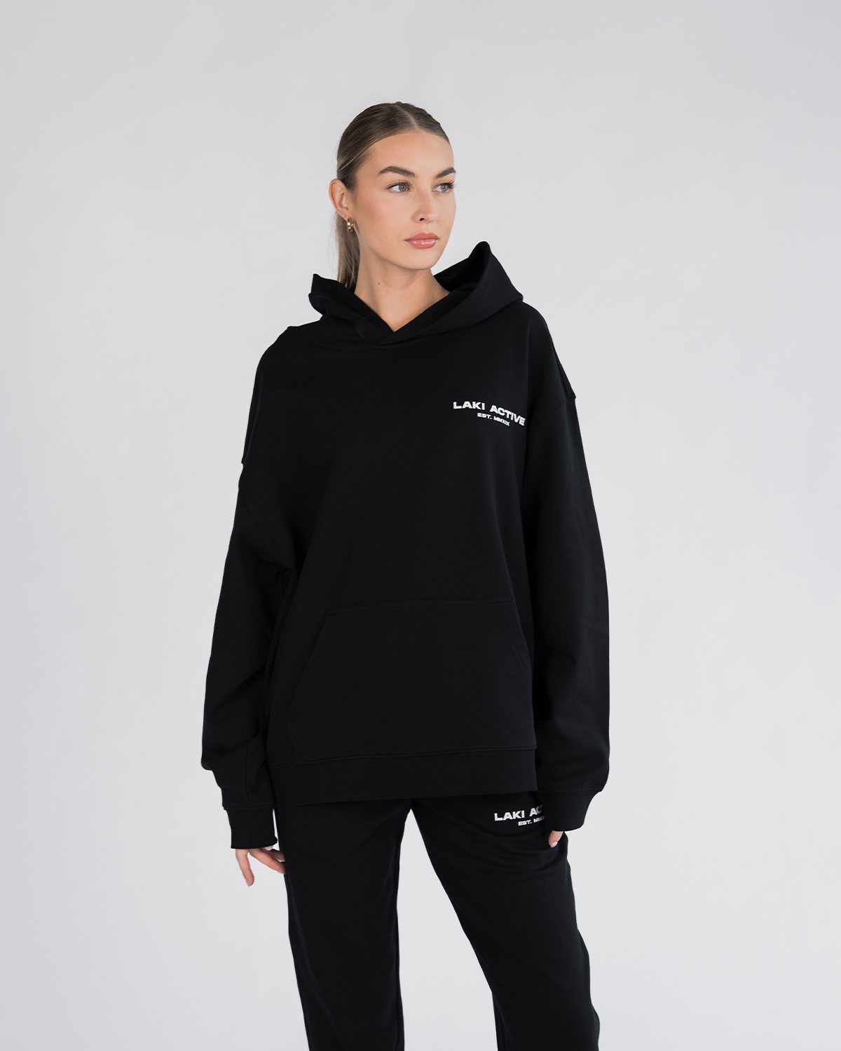LAKI Women's - FOUNDATION OVERSIZE HOODIE MIDNIGHT BLACK LAKI Women's - FOUNDATION OVERSIZE HOODIE MIDNIGHT BLACK