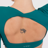 MONROE LONG SLEEVE CROP - EMERALD