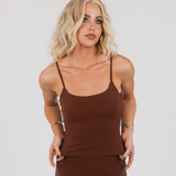 MONROE TANK TOP - BRANDY