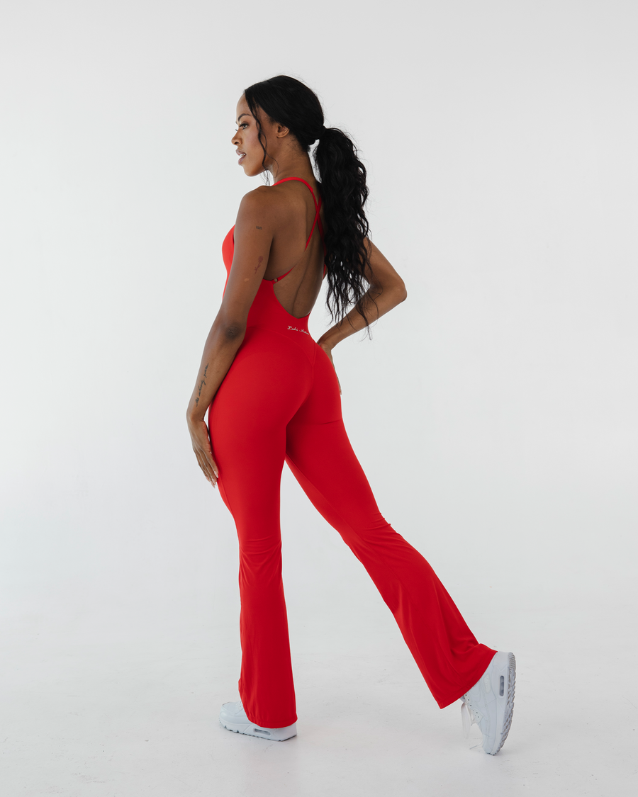 ANTHEM FLARE BODYSUIT - LAVA