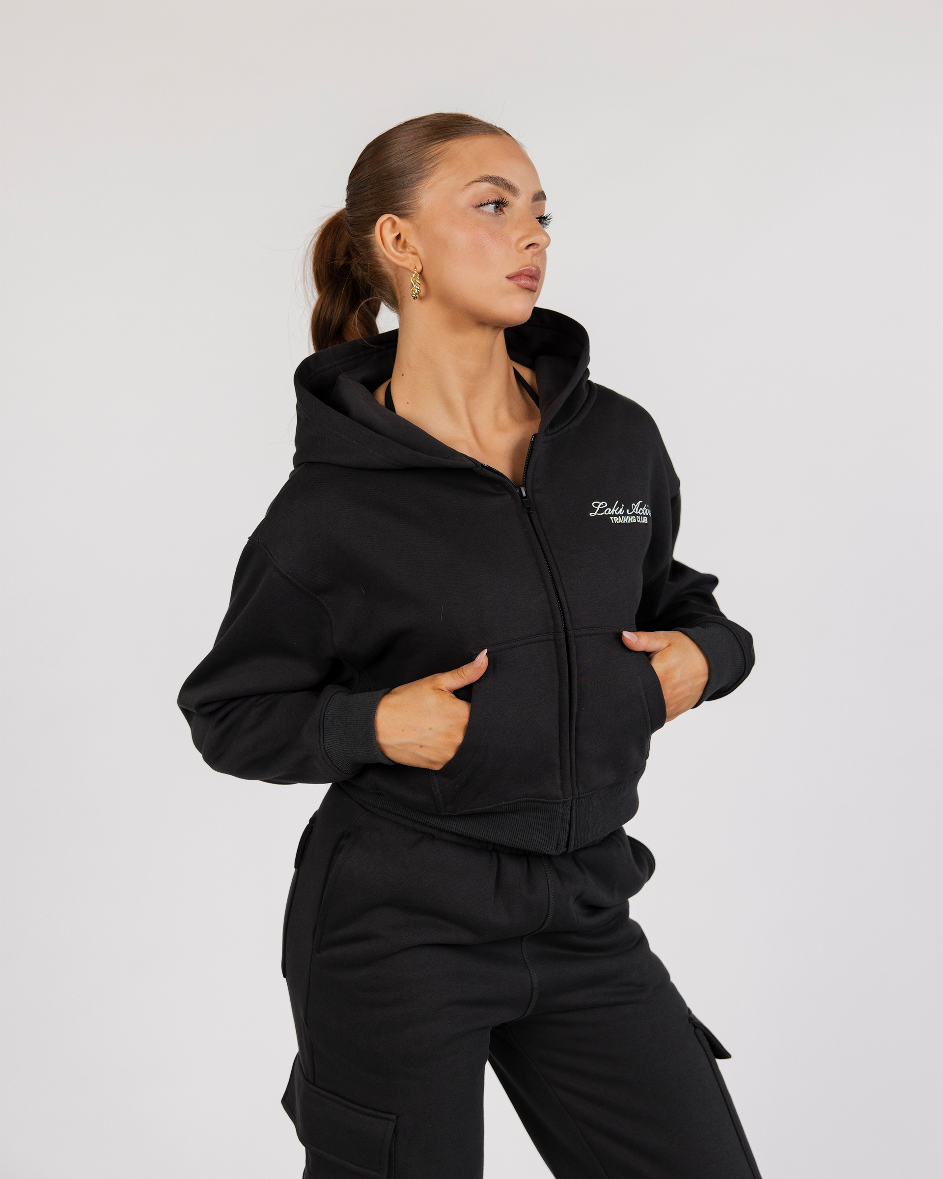 TRAINING CLUB ZIP UP HOODIE - SLATE – LAKI ACTIVE