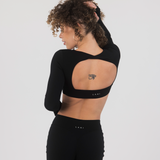 MONROE LONG SLEEVE CROP - MIDNIGHT