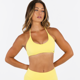FLEXLUX™ HALTER BRALETTE - SUNKISSED