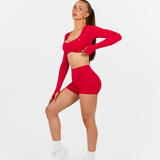AURAFORM™ LONG SLEEVE CROP - LAVA
