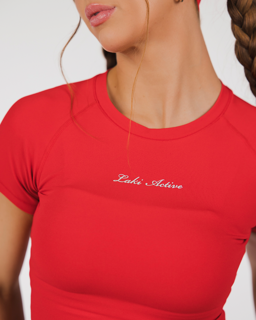 ANTHEM SCULPT TEE - LAVA