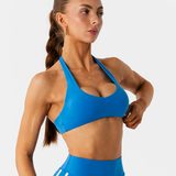 SWIFTTEK™ MINIMAL HALTER BRALETTE - TEMPO