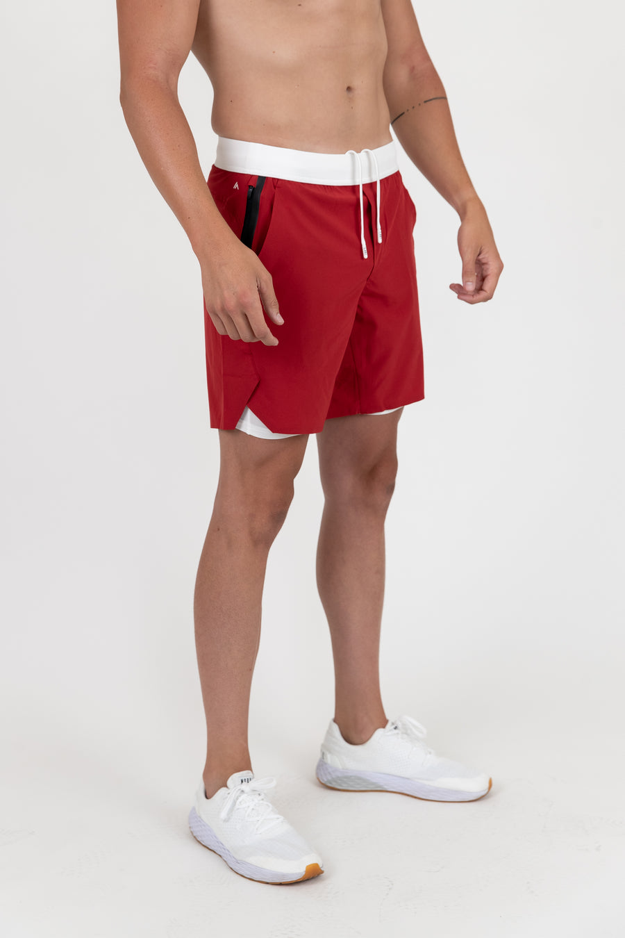REACT SHORTS 2.0 WITH LINER- SCARLET