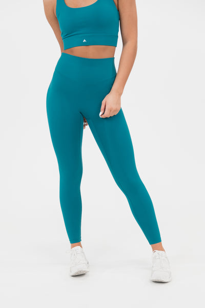 TEMA ATHLETICS WOMENS Large Teal Blue Green Bungee Activewear Yoga